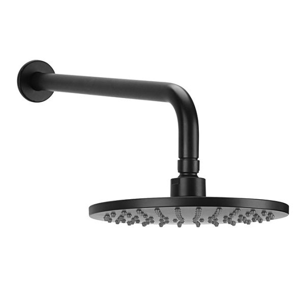 Huxley Matt Black Round Thermostatic Shower Pack with Head + Handset - Image 3