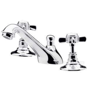 Nuie Traditional Beaumont 3 Tap Hole Deck Basin Mixer   Chrome
