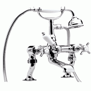 Traditional 3/4" Cranked Bath Shower Mixer   Chrome