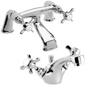 Traditional Bath Filler & Mono Basin Mixer   Chrome