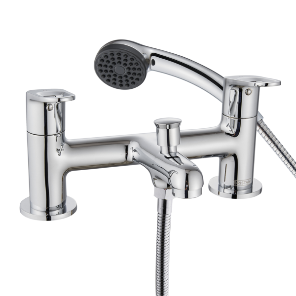 Bristan Iris Chrome Bath Shower Mixer with Kit