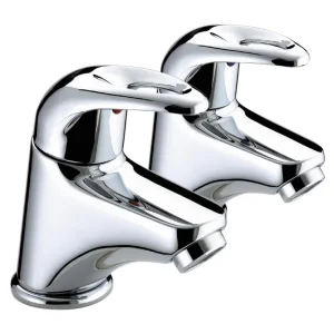 Bristan Java Contemporary Basin Pillar Taps   Chrome