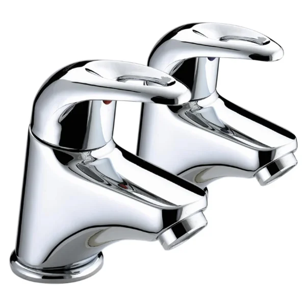 Bristan Java Contemporary Basin Pillar Taps   Chrome