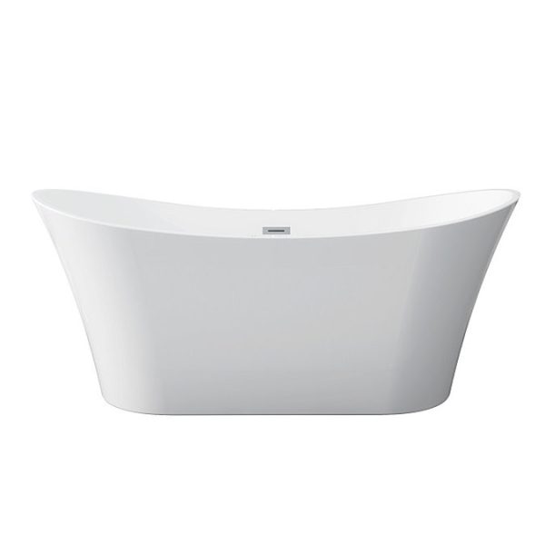 Jardine 1700 Modern Slipper Bath   Double Ended with Chrome Waste - Image 2