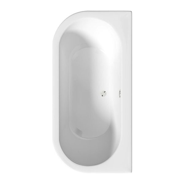 The Bath Co. Dalston 1495 x 740mm Grey Back to Wall Freestanding Bath with Chrome Feet - Image 2