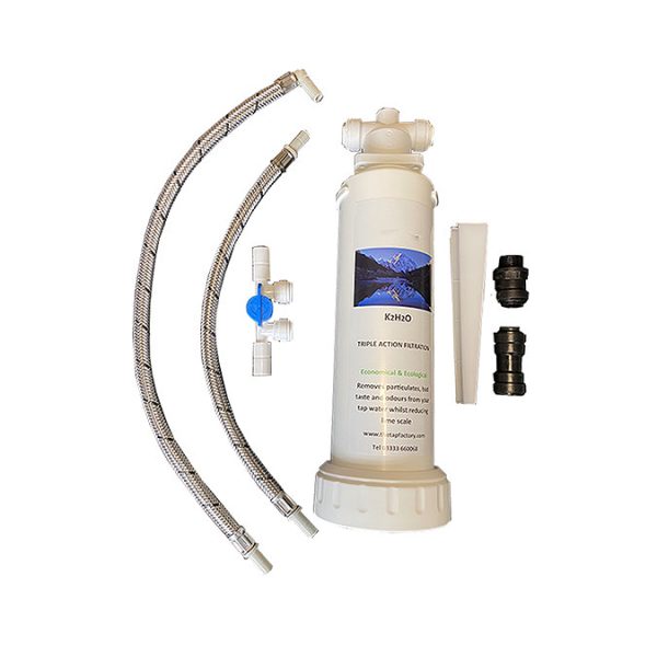 The Tap Factory Quilt Tube Brushed Copper Kitchen Tap with K2 Filter Kit - Image 3