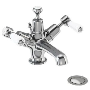 Burlington Kensington   Chrome Basin Mixer Tap with Pop Up Waste