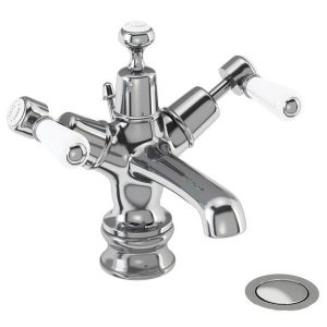 Burlington Kensington Regent   Chrome Basin Mixer with Pop Up Waste