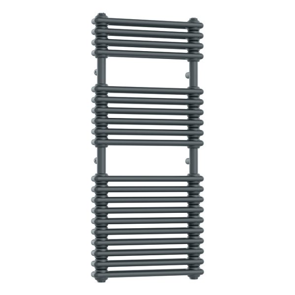 Keswick 500 x 1140 Cast Iron Style Traditional 2 Column Anthracite Towel Rail - Image 3