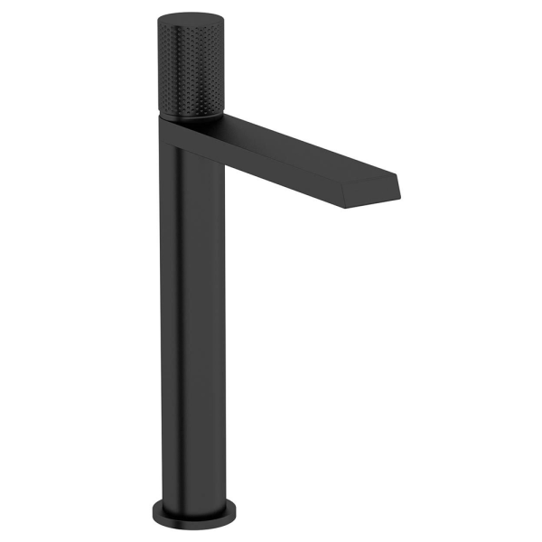 Mode Ponti Matt Black High Rise Basin Mixer Tap