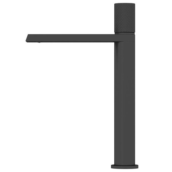 Mode Ponti Matt Black High Rise Basin Mixer Tap - Image 5