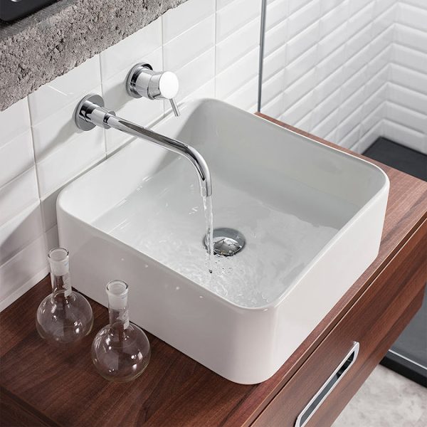 Crosswater   Kai Lever Wall Mounted 2 Hole Set Basin Mixer - Image 3