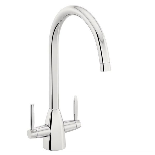 Schon Dual Lever Kitchen Mixer Tap   Chrome - Image 3