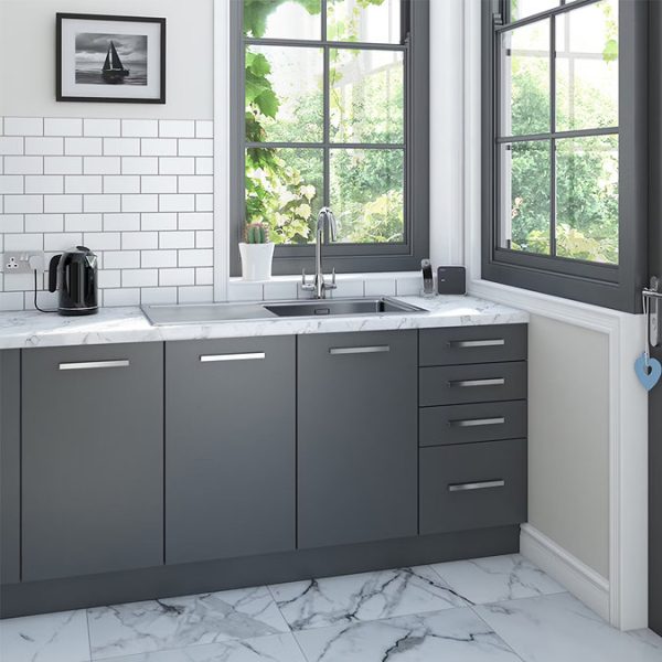 Schon Dual Lever Kitchen Mixer Tap   Chrome - Image 5