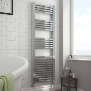 Cube Heated Towel Rail   Chrome (500 x 1420mm)