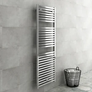 Cube Heated Towel Rail   Chrome (600 x 1420mm)