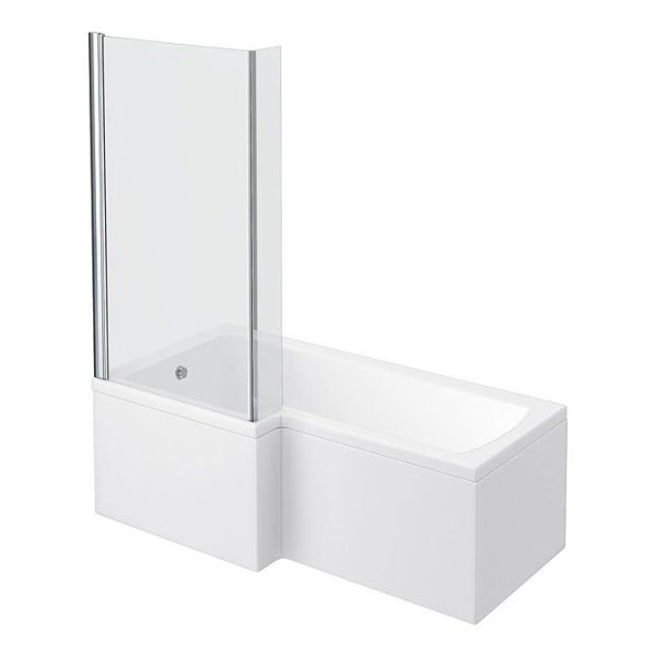 Milan Shower Bath   1700mm L Shaped with Screen + Panel - Image 3