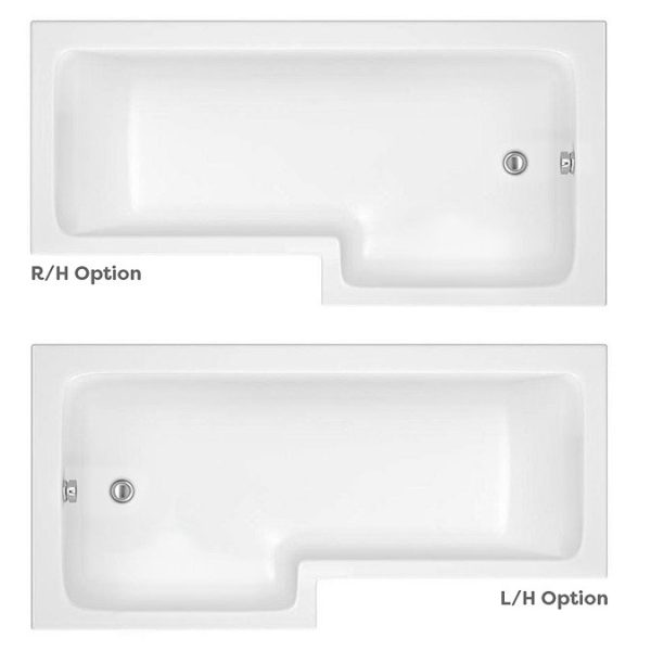 Milan Shower Bath   1700mm L Shaped with Screen + Panel - Image 7