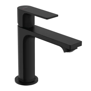 hansgrohe Rebris E Single Lever Basin Mixer 110 with Pop up Waste   Matt Black