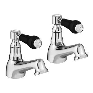 Lancaster Black Traditional Bath Taps