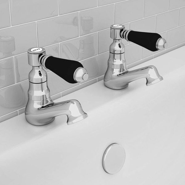 Lancaster Black Traditional Bath Taps - Image 2