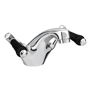 Lancaster Black Traditional Mono Basin Mixer Tap