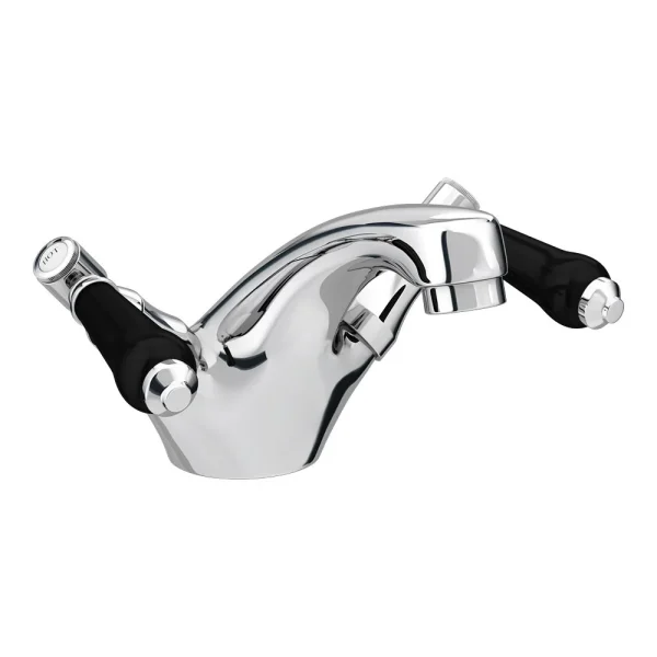 Lancaster Black Traditional Mono Basin Mixer Tap