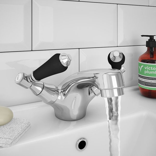 Lancaster Black Traditional Tap Package (Bath + Basin Tap) - Image 4