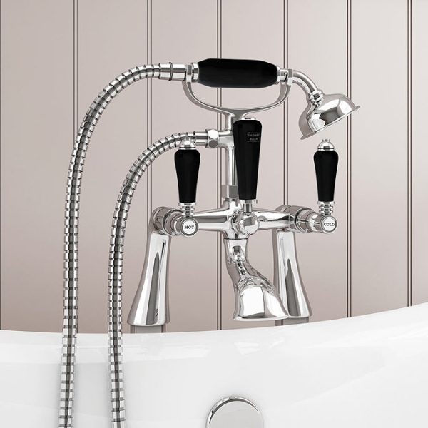 Lancaster Black Traditional Tap Package (Bath + Basin Tap) - Image 2