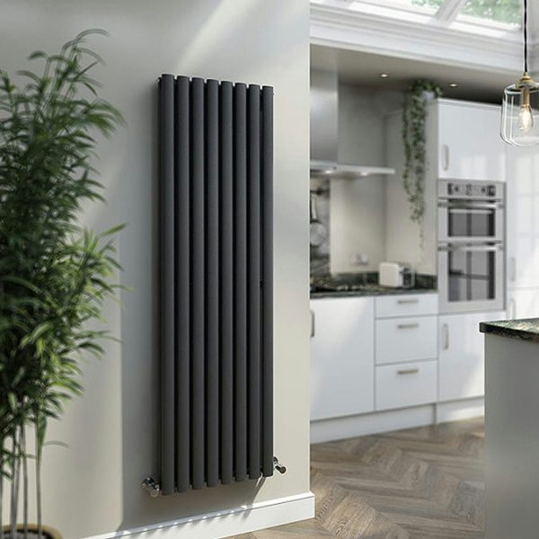 The Heating Co. Salvador 1600 x 480mm Anthracite Grey Double Vertical Radiator - Image 4