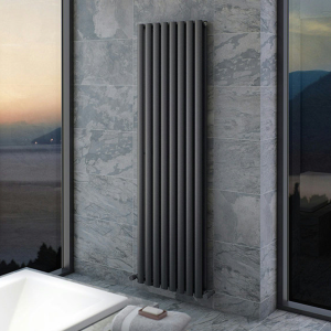 The Heating Co. Salvador 1600 x 480mm Anthracite Grey Double Vertical Radiator
