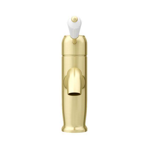 Lancaster Traditional Brushed Brass Single Lever Mono Basin Mixer Tap - Image 2