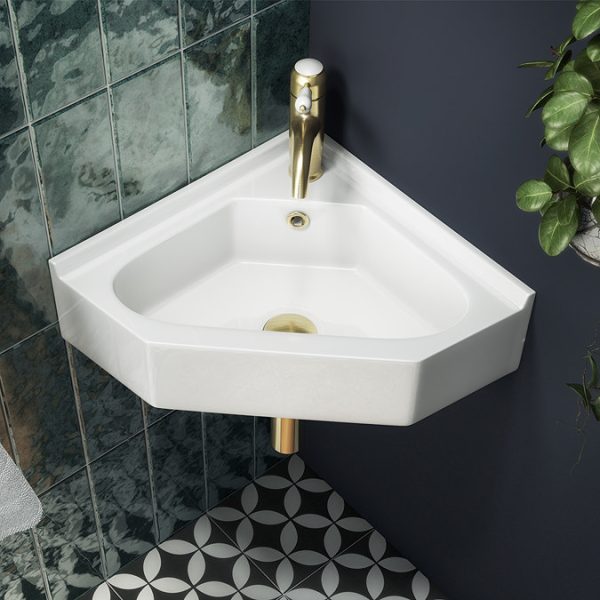 Lancaster Traditional Brushed Brass Single Lever Mono Basin Mixer Tap - Image 3