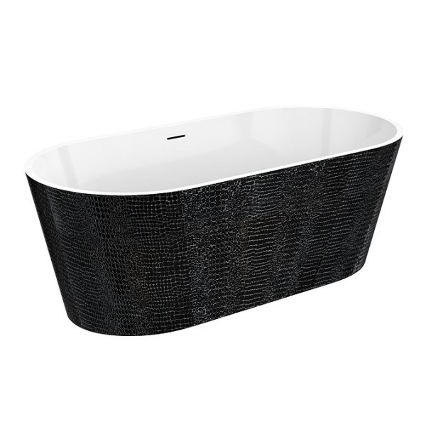 Brooklyn 1700 x 800 Freestanding Bath   Crocodile Effect Finish - Image 2