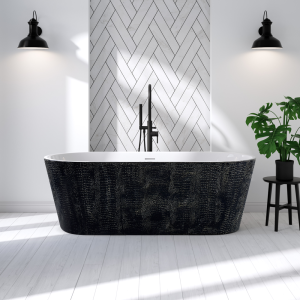 Brooklyn 1700 x 800 Freestanding Bath   Crocodile Effect Finish