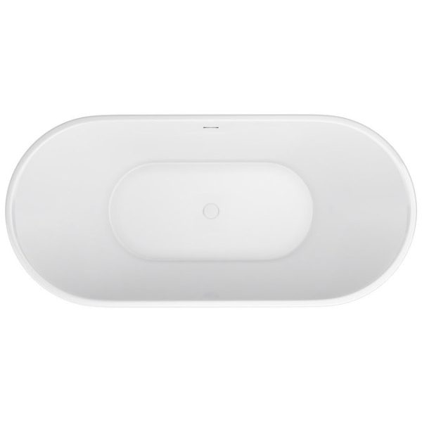 Brooklyn 1700 x 800 Matt White Double Ended Freestanding Bath - Image 4