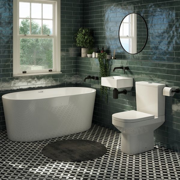 Brooklyn 1500 x 750mm Small Double Ended Free Standing Bath - Image 2