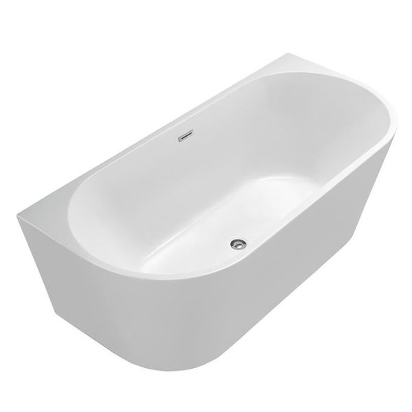 Apollo Back To Wall Modern Curved Bath (1700 x 800mm) - Image 4