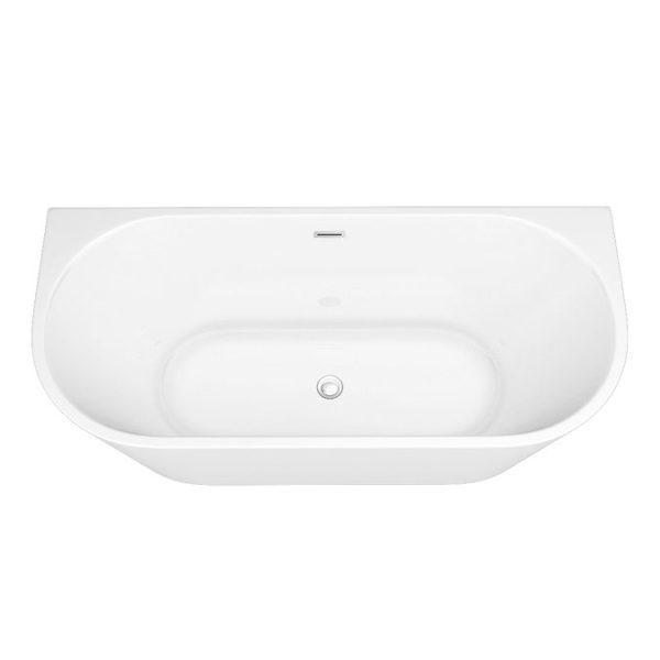 Apollo Back To Wall Modern Curved Bath (1700 x 800mm) - Image 2
