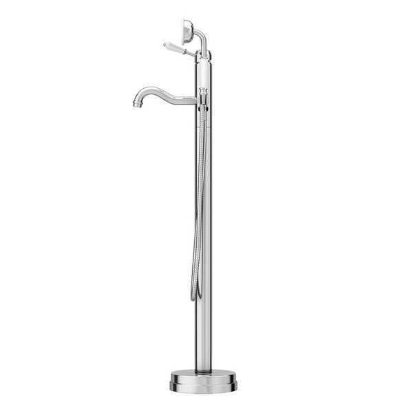 Lancaster Traditional Chrome Single Lever Freestanding Bath Shower Mixer - Image 5