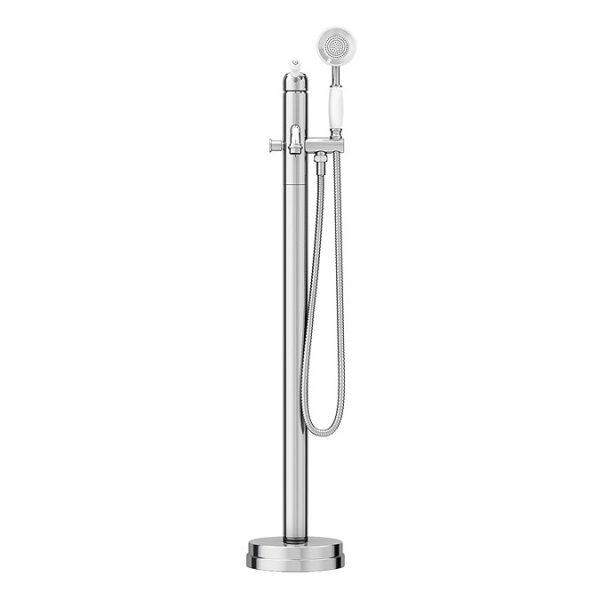 Lancaster Traditional Chrome Single Lever Freestanding Bath Shower Mixer - Image 2