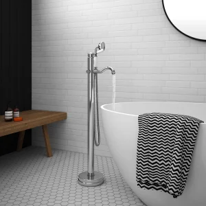 Lancaster Traditional Chrome Single Lever Freestanding Bath Shower Mixer