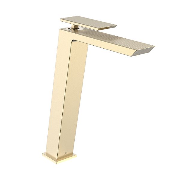 Crosswater Limit Tall Basin Monobloc    Brushed Brass - Image 2
