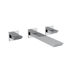 Crosswater Limit 3 Hole Wall Mounted Basin Set   Chrome
