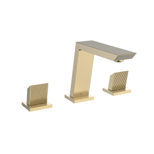Crosswater Limit 3 Hole Deck Mounted Basin Set   Brushed Brass