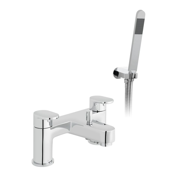 Vado Life Deck Mounted Bath Shower Mixer with Single Function Handset