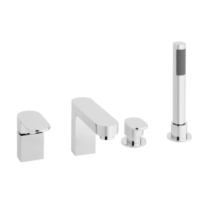 Vado Life 4 Hole Bath Shower Mixer with Handset and Spout