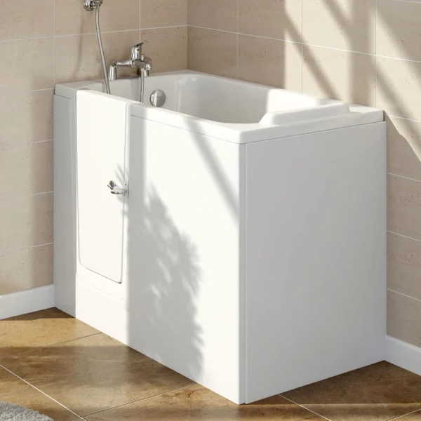 Milton Walk In 1210mm Deep Soak Bath inc. Front + End Panels
