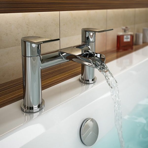 Luna Waterfall Bath Filler   Chrome - Image 2