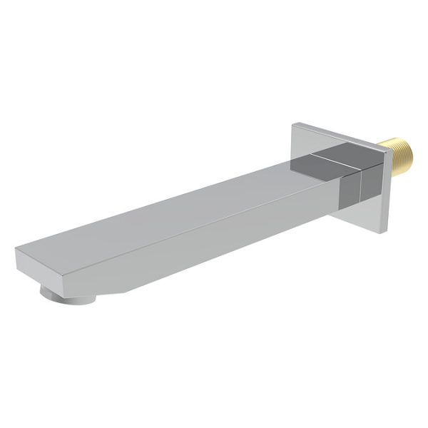 Milan Modern Wall Mounted Bath Spout   Chrome - Image 2